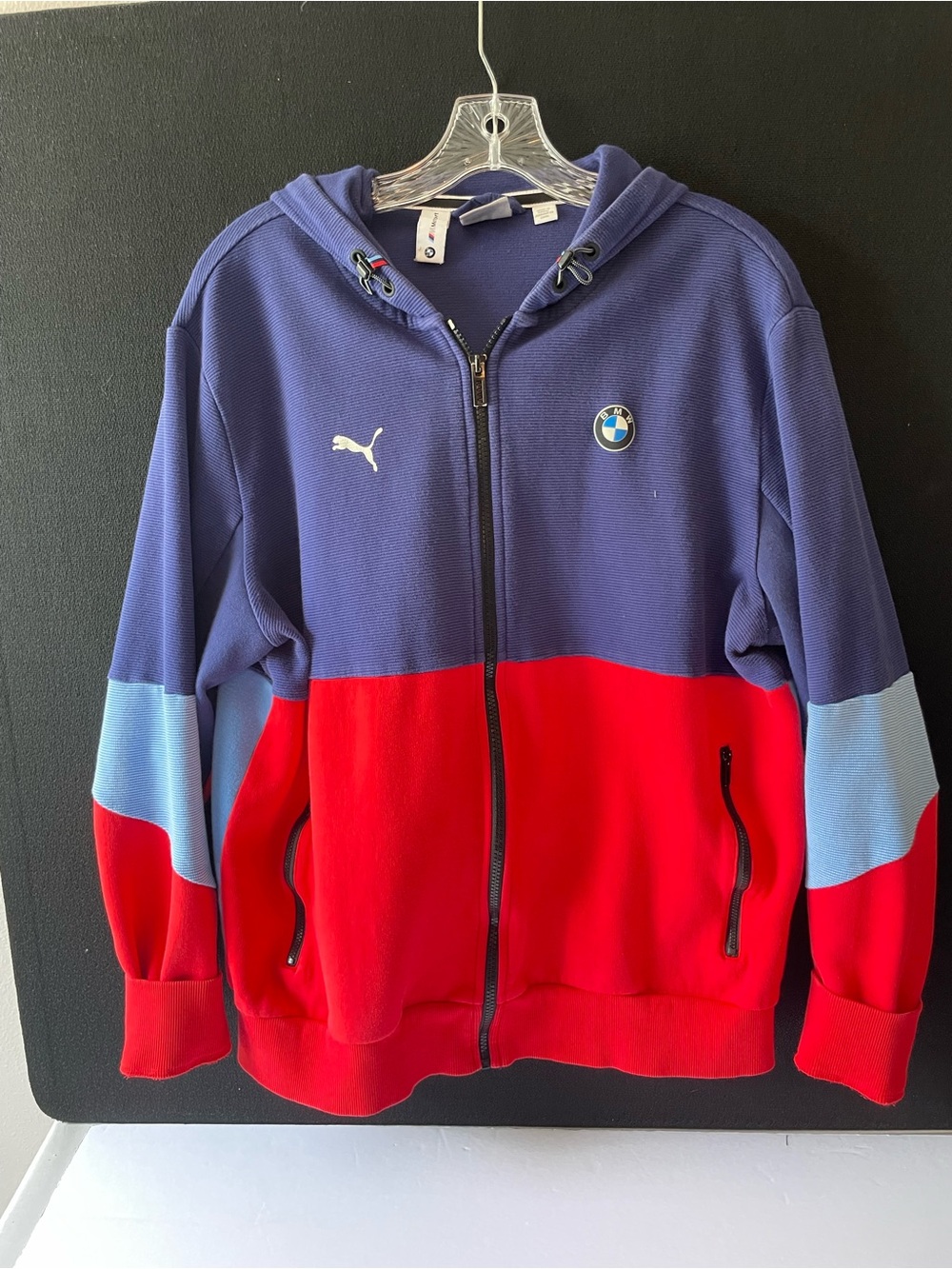 Puma x BMW Motorsport Colorblock Zip Hoodie - Navy/Red